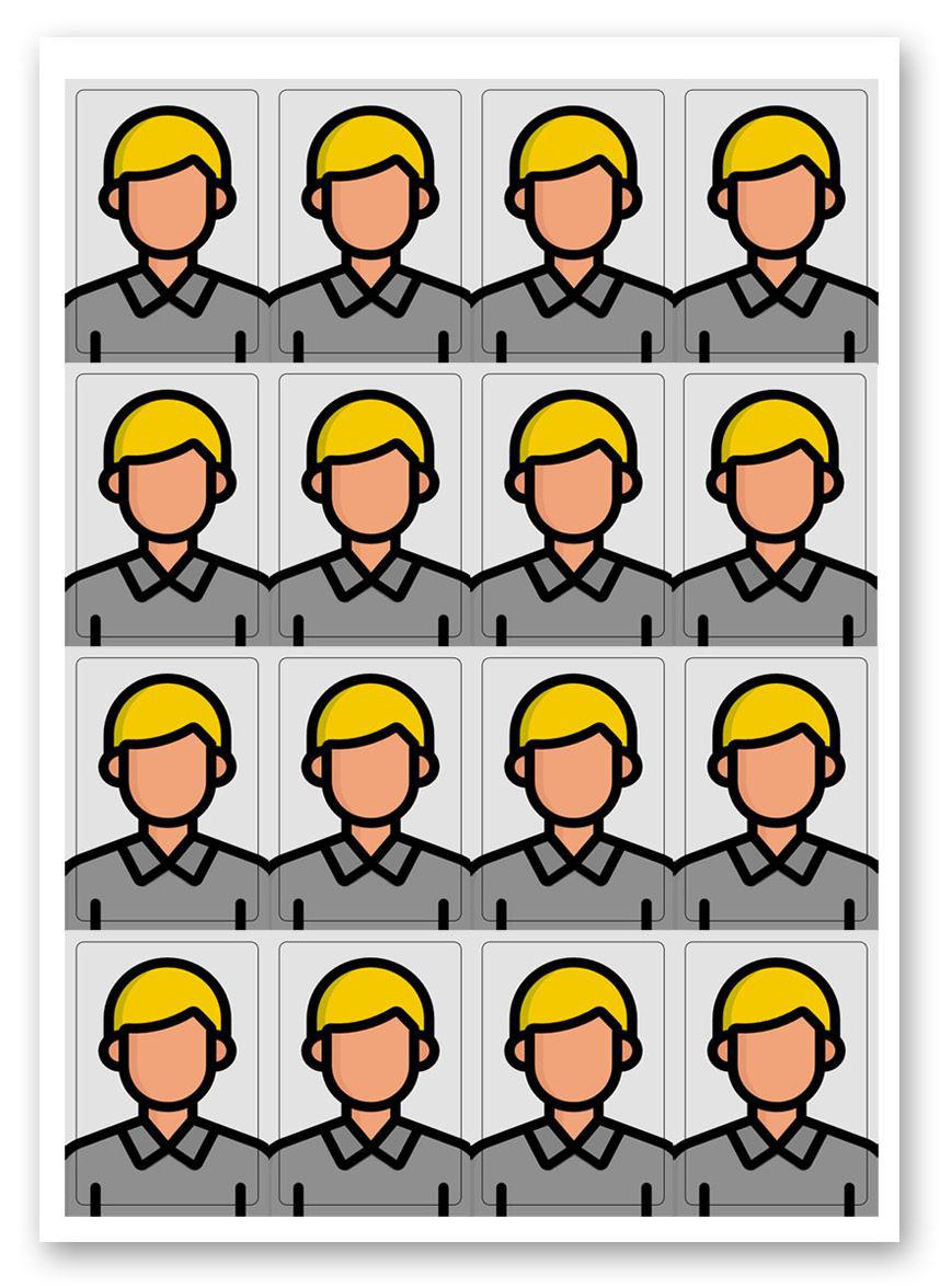 16 kleine Fotosticker auf ein 13x18 cm Foto 16 kleine Fotosticker auf ein 13x18 cm Foto