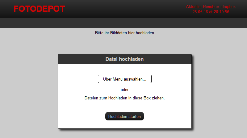 Schicken sie uns ihre Daten über unsere UploadBox. Dropbox, versenden, Bilddaten, Bilder, Fotos, Digitalfotos, upload, hochladen, uploadbox