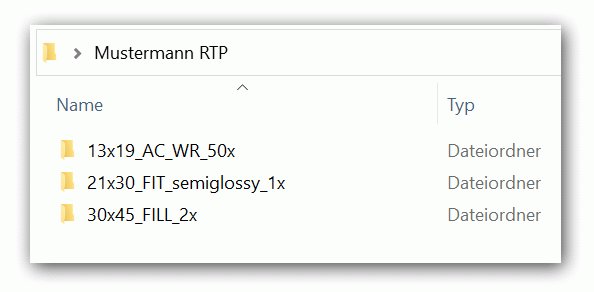 Ordnerstruktur für Bestellungen nach Ready-2-Print. Ordnerstruktur für Bestellungen nach Ready-2-Print.